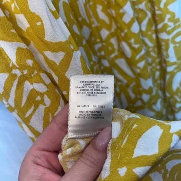 Anthropologie Maeve Brittany Goldenrod Midi Dress - Size 14 - Picture 9 of 11